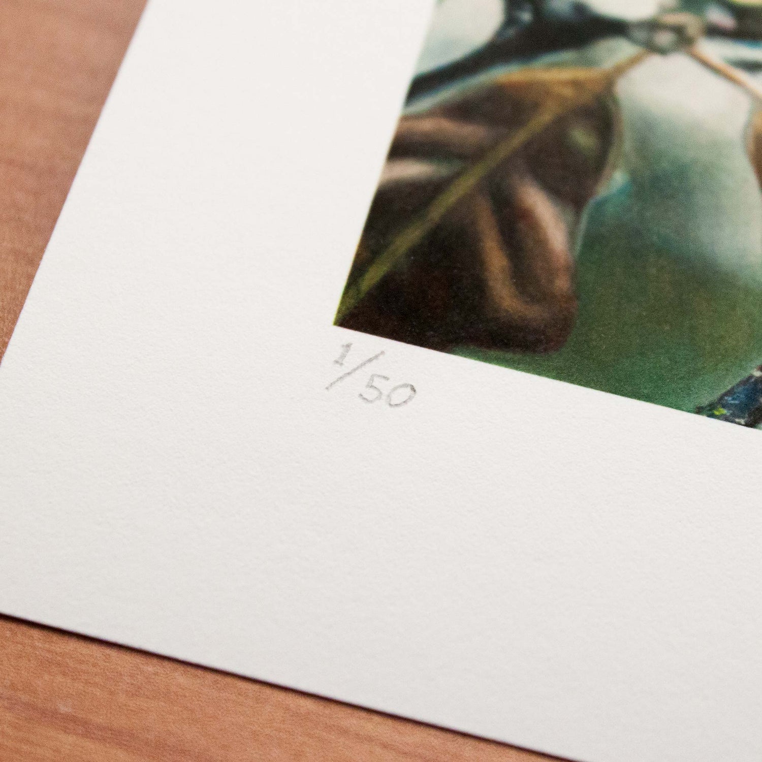 Detail of Signed fine art print by artist Joshua Martin of Squirrel in Tree.